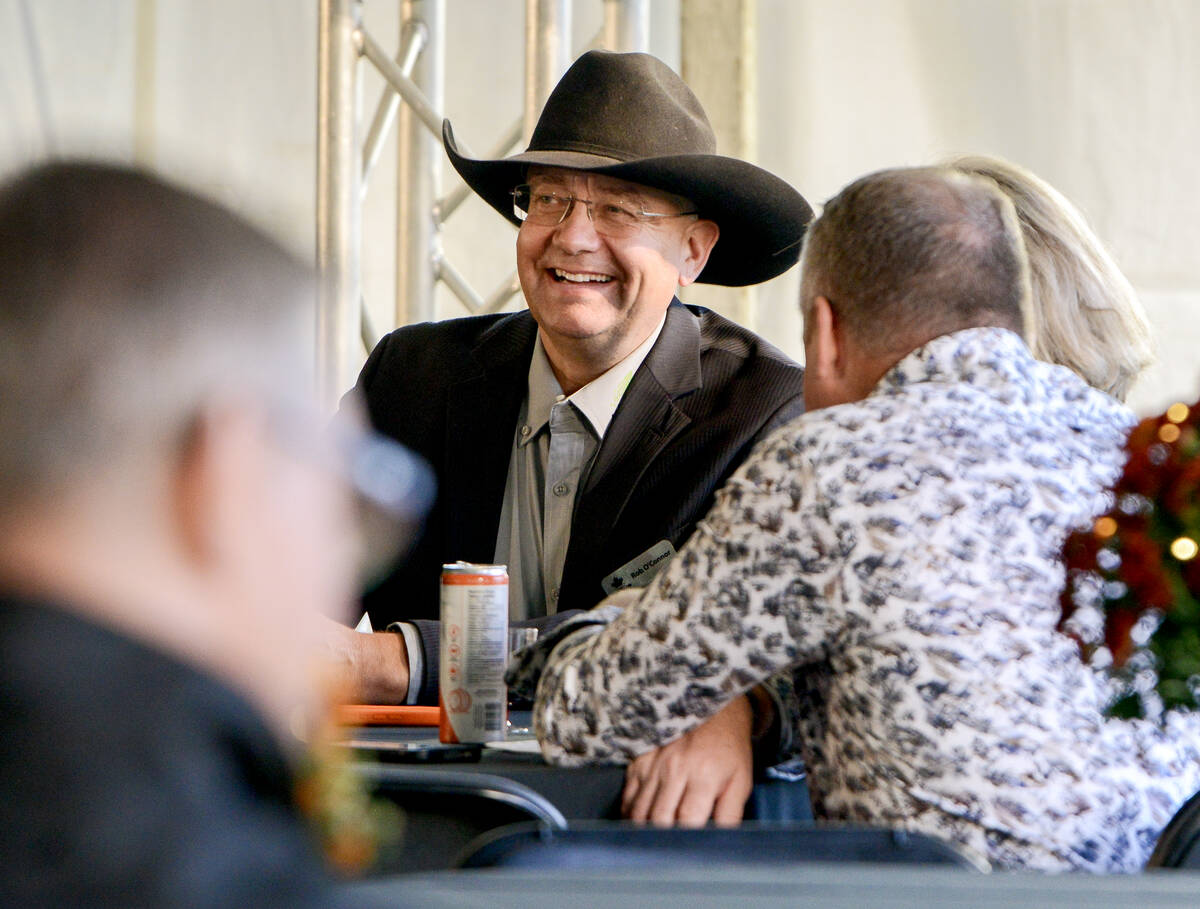 Rob O'Connor, Canada's Outdoor Farm Show show director, is easy to find in a crowd with his quick smile, man-in-black attire and a love of discussing all things agriculture. Photo Diana Martin