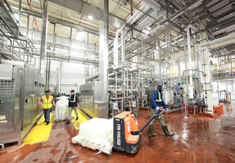 Employees work during a plant tour at the Molson Coors Toronto Brewery in Toronto on Tuesday, May 27, 2025. THE CANADIAN PRESS/Nathan Denette