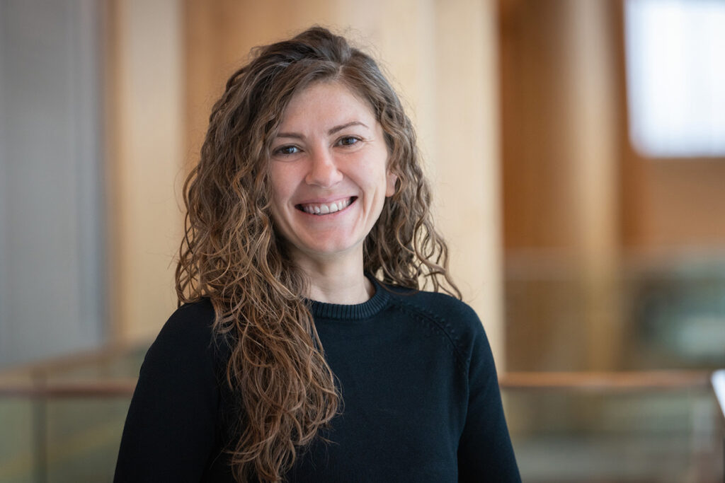 Research associate Selin Karatepe from Lethbridge Polytechnic poses, smiling, for a photo.