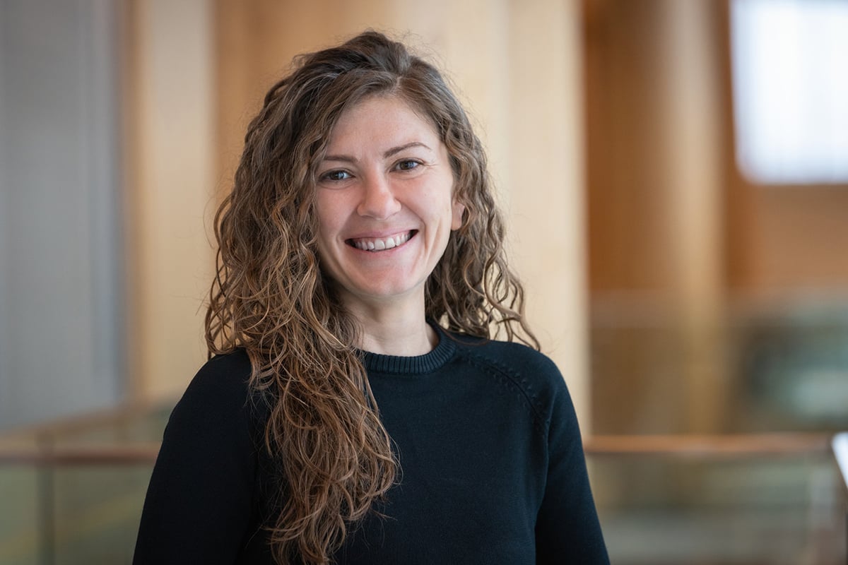 Research associate Selin Karatepe from Lethbridge Polytechnic poses, smiling, for a photo.