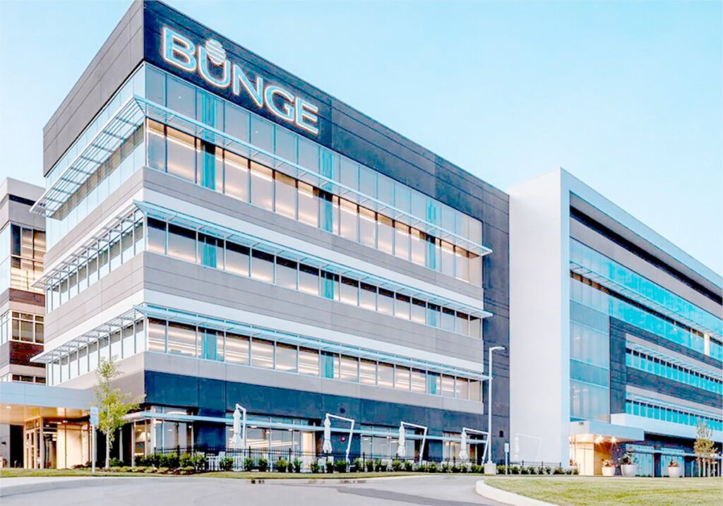 A photo of the exterior of the Bunge North America headquarters in Chesterfield Missouri.