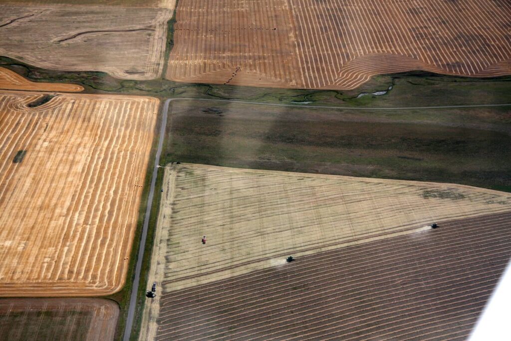 An aerial view of the 