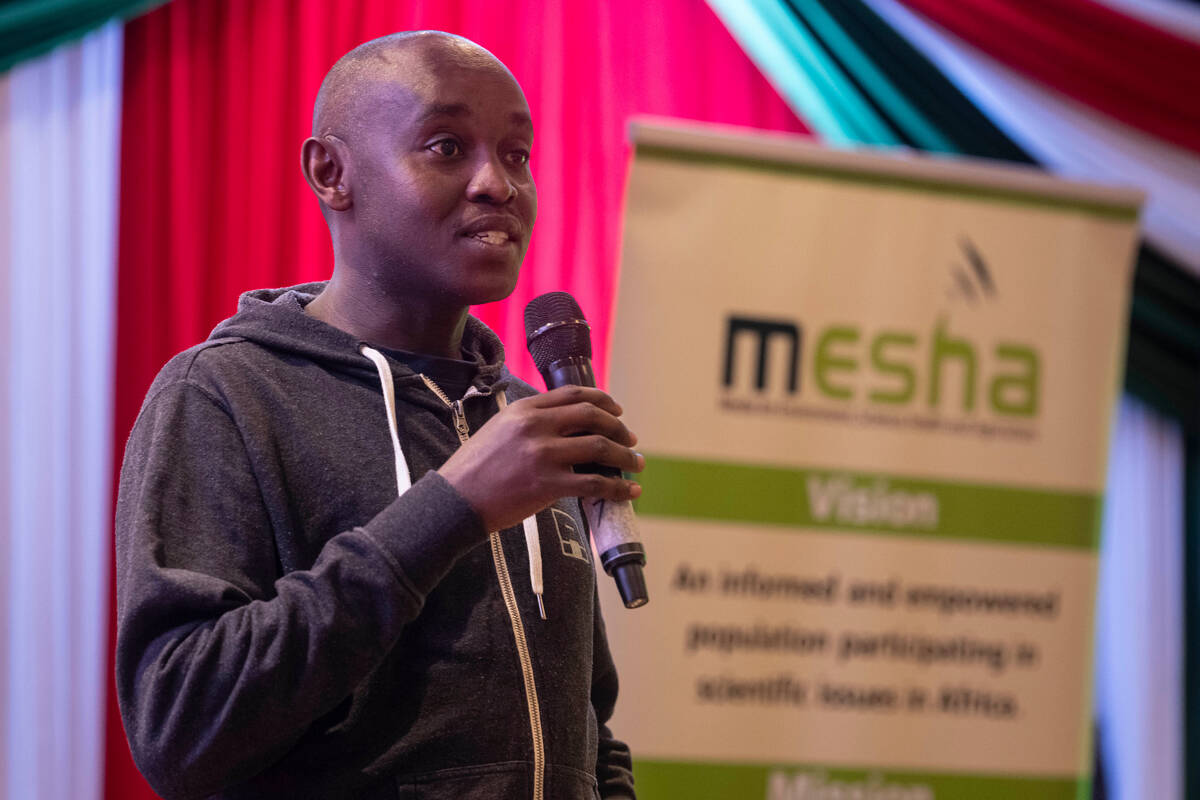 Dr. Stephen Mutuvi is working with the Artemis Project, an initiative of the Alliance of Biodiversity International and the International Centre for Tropical Agriculture (CIAT) using smartphone-based AI to make research data collection easier, cheaper and faster in Kenya.  
