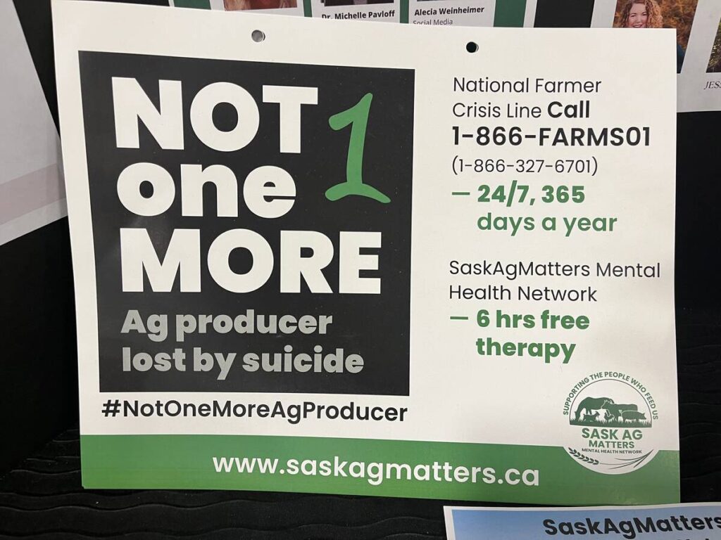 A ;poster highlighting a newly-released suicide prevention program for farmers entitled, 