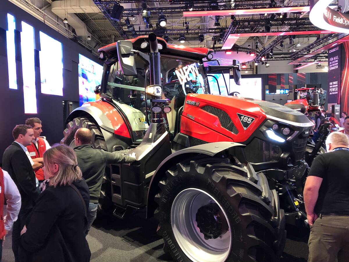 Case IH’s Puma 185 tractor on the show floor at Agritechnica 2025 in Hanover, Germany, on Nov. 10, 2025.
