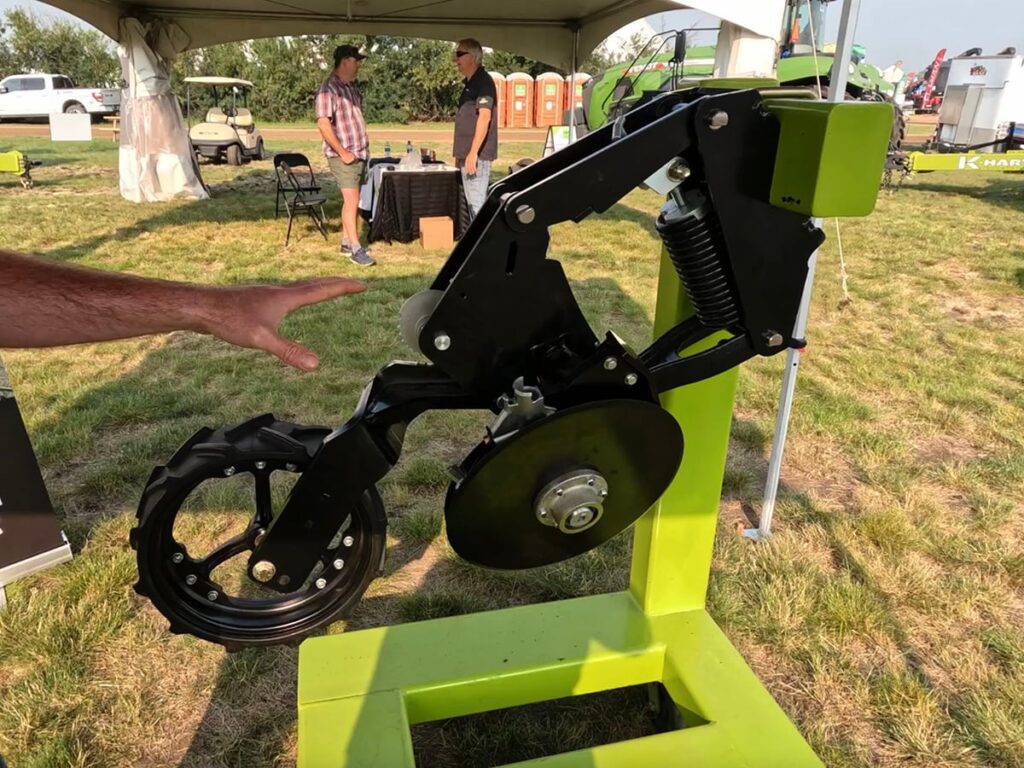 K-Hart&rsquo;s Spyder drill openers, seen here on display at the Ag in Motion farm show near Langham, Saskatchewan.