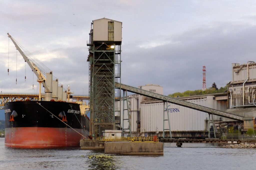 Viterra grain handling operations are seen at the Cascadia Terminal in the Port of Vancouver, during the COVID19 pandemic, on April 22, 2020, in Vancouver, B.C., Canada. An update on the company