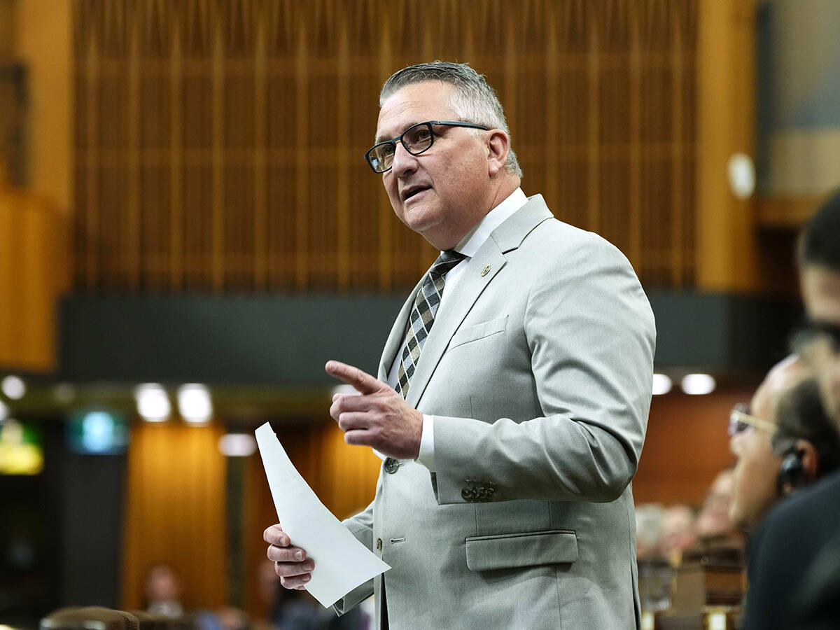 Minister of Agriculture and Agri-Food Heath MacDonald rises during Question Period in the House of Commons on Parliament Hill in Ottawa, Friday, June 20, 2025.