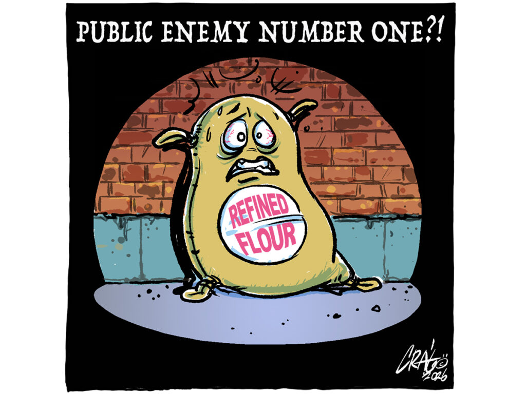 An editorial cartoon showing a sack of 