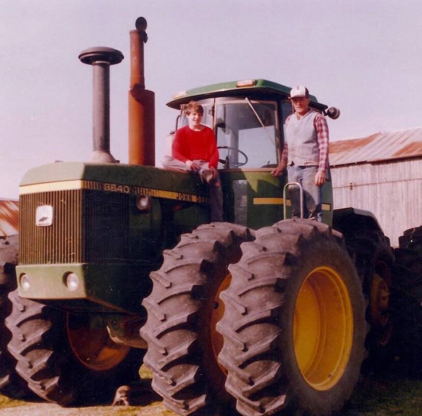Canadian astronaut Jeremy Hansen often shares this photo when he references his background growing up on a farm. It is at the family’s former farm on Maguire Road, near Ailsa Craig. Photo: Jeremy Hansen, Facebook