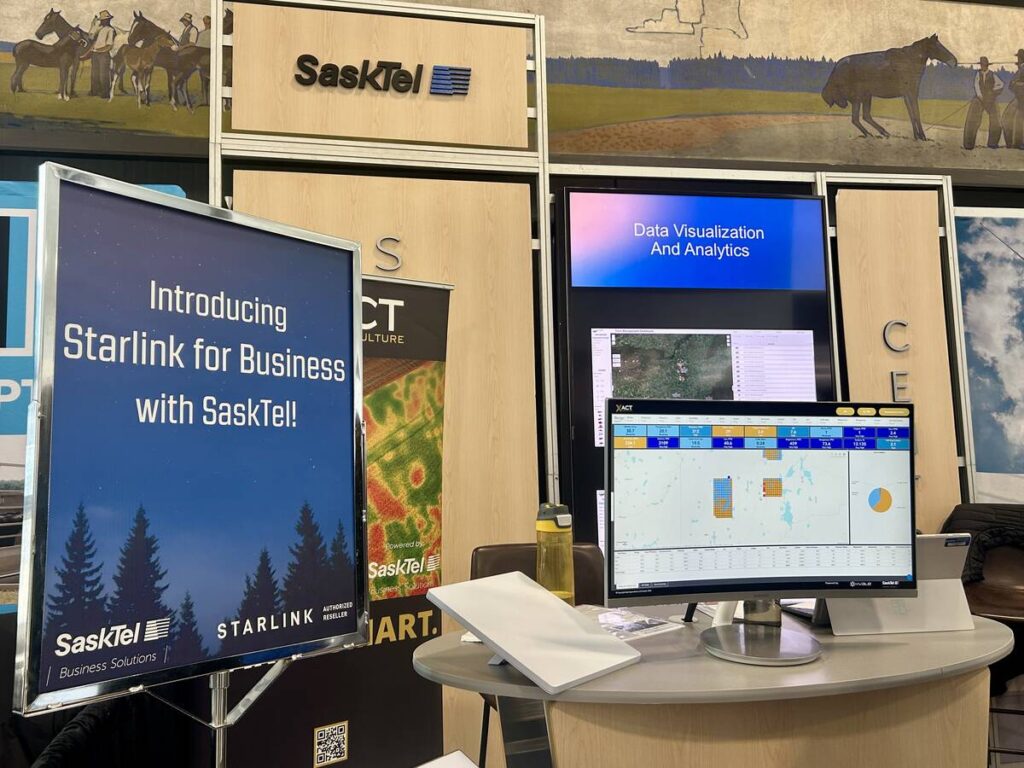 A photo of the SaskTel booth at Canada