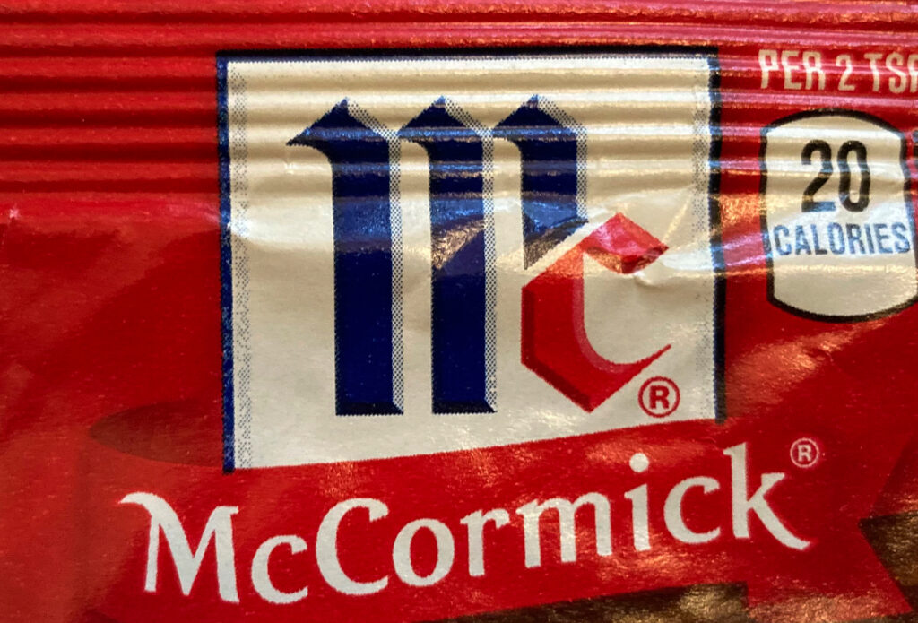 FILE - This Tuesday Nov. 24, 2020 photo shows the logo for McCormick &Co. AP Photo/Donald King, File)