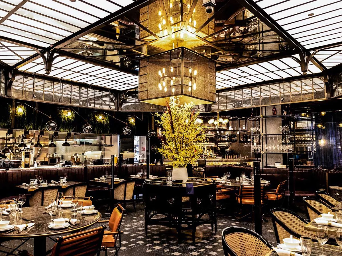 The main dining room at Mott 32 in Vancouver. 