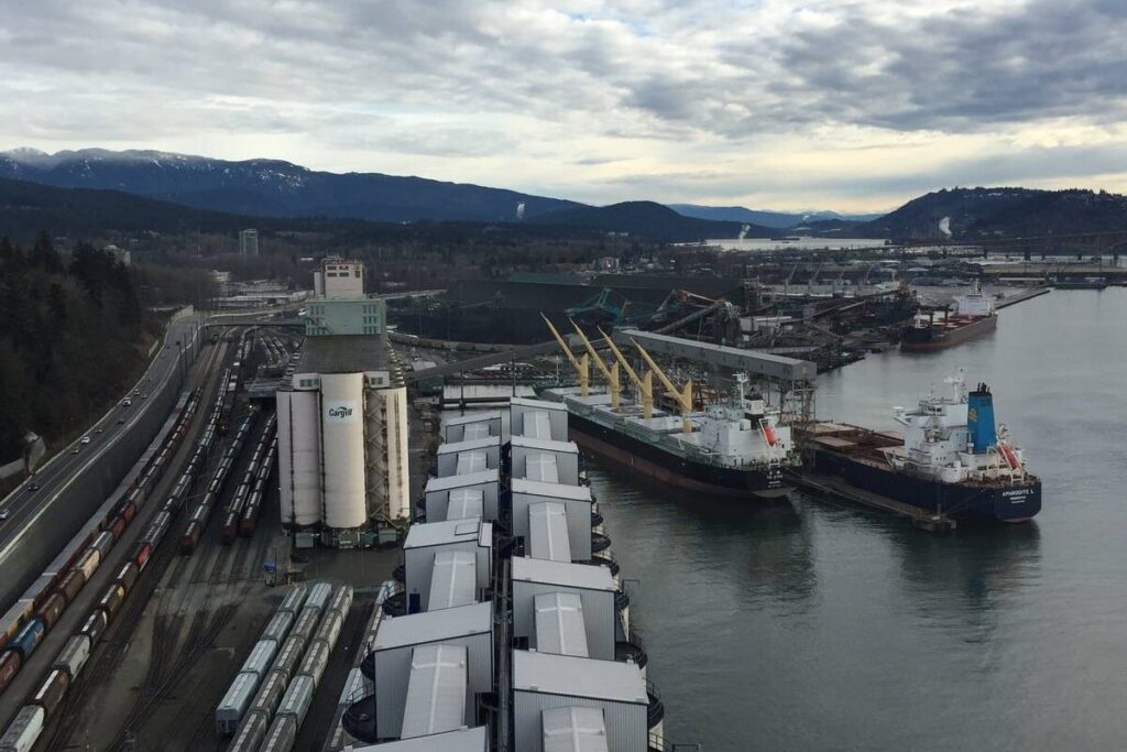 An aerial photo of Cargill