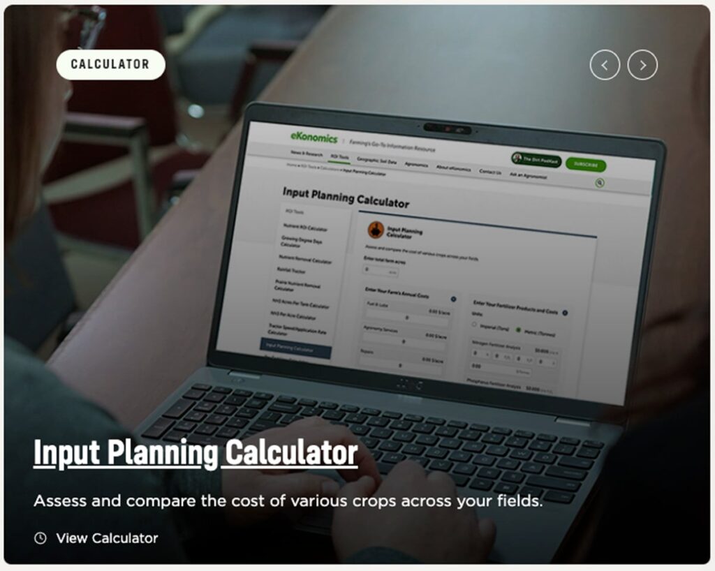 New calculators help growers develop input strategies and form fertilizer blends