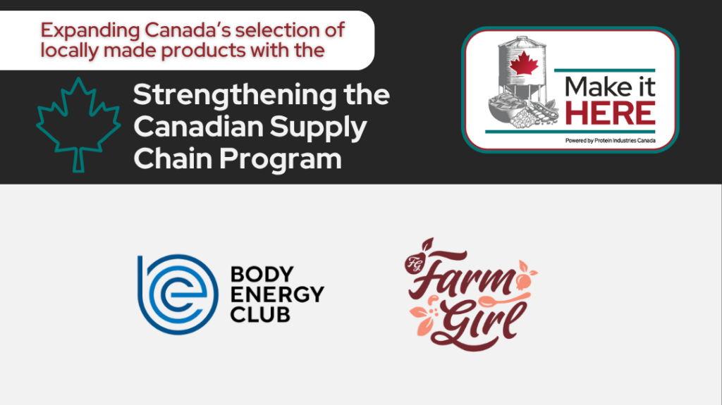 Farm Girl, Body Energy Club partner with Protein Industries Canada to use locally produced plant proteins